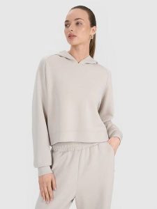 4F Bluza w kolorze szarobrązowym rozmiar: L. Szare bluzy 4f, l, bez wzorów, z kapturem. Za 87,95 zł.