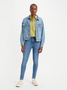Levi´s Dżinsy "721" - Skinny fit - w kolorze niebieskim rozmiar: W25/L30. Niebieskie jeansy z aplikacjami. Za 166,88 zł.