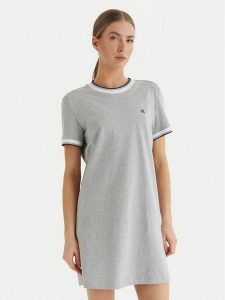 Calvin Klein Jeans Sukienka codzienna LV047F248G Szary Relaxed Fit. Szare kombinezony Calvin Klein Jeans, na co dzień, m, bez wzorów, z bawełny, bez kołnierzyka, bez ramiączek, proste. Za 369,99 zł.