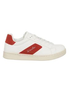 Benetton Sneakersy w kolorze biało-czerwonym rozmiar: 38. Białe trampki Benetton, bez wzorów, bez zapięcia. Za 175,67 zł.