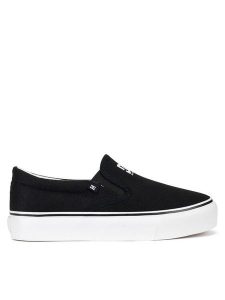 DC Tenisówki WFA3015-1 Czarny. Czarne trampki DC, bez wzorów, z materiału, bez zapięcia. Za 159,99 zł.
