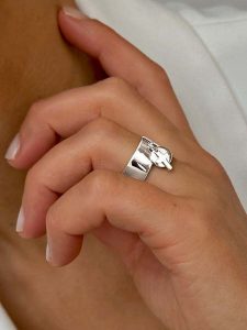 Eclat d'Argent Srebrny pierścionek rozmiar: 60. Szare pierścionki Eclat d'Argent, srebrne. Za 153,71 zł.