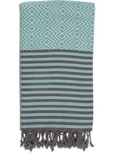 Samimi Chusta hammam w kolorze miętowym - 180 x 100 cm rozmiar: onesize. Zielone apaszki i chusty Samimi, bez wzorów, z bawełny. Za 60,99 zł.