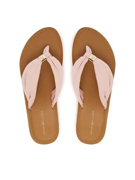 Tommy Hilfiger Japonki Th Ltr Footbed Summer Sandal FW0FW09194 Różowy. Czerwone klapki TOMMY HILFIGER, bez wzorów, z materiału, bez obcasa. Za 229,99 zł.