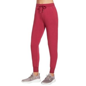 Spodnie sportowe damskie Skechers Restful Jogger Pant. Czerwone spodnie dresowe Skechers, m, bez wzorów, z elastanu. Za 149,99 zł.