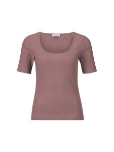 Rich & Royal Koszulka w kolorze brązowym rozmiar: XL. Brązowe bluzki Rich & Royal, xl, bez wzorów, z bawełny, bez kołnierzyka, bez ramiączek. Za 88,45 zł.