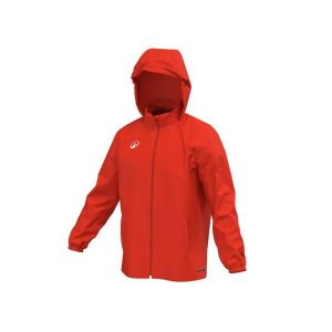 Kurtka wiatrówka piłkarska Kipsta Essential Club 50. Czerwone kurtki KIPSTA, xl, bez wzorów, z materiału, bez kaptura. Za 69,99 zł.