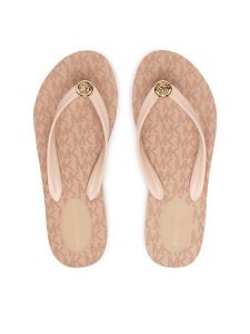 MICHAEL Michael Kors Japonki Posie Flip Flop 40S6PSFA2Q Różowy. Czerwone klapki MICHAEL Michael Kors, bez wzorów, z syntetyku, bez obcasa. Za 319,99 zł.