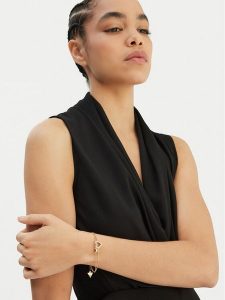 Guess Bransoletka JUBB05 027JW Złoty. Żółte bransoletki Guess, metalowe. Za 169,99 zł.