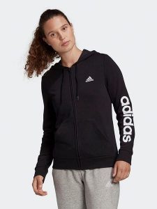 Adidas Bluza "Lin FT" w kolorze czarnym rozmiar: M. Czarne bluzy ADIDAS, m, bez wzorów, z bawełny, bez kaptura. Za 82,64 zł.