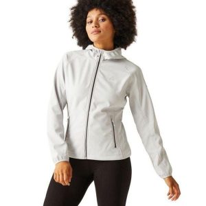 Softshell turystyczny damski Regatta Arec III z kapturem. Szare kurtki Regatta, xs, bez wzorów, z poliamidu, z kapturem. Za 152,00 zł.