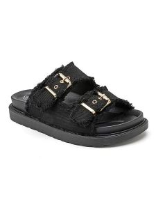 Sixth Sens Klapki w kolorze czarnym rozmiar: 36. Czarne klapki Sixth Sens, bez wzorów, z otwartym noskiem, bez obcasa. Za 104,99 zł.