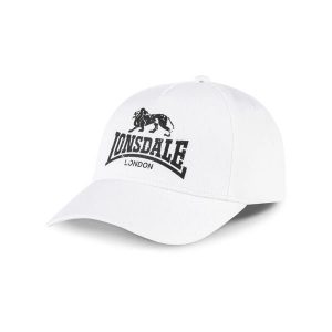 Czapka z daszkiem Lonsdale Norbury. Białe czapki Lonsdale, bez wzorów. Za 139,00 zł.
