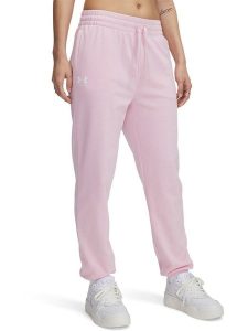 Under Armour Spodnie dresowe w kolorze jasnoróżowym rozmiar: XS. Różowe spodnie dresowe Under Armour, xs, bez wzorów, z dresówki. Za 109,78 zł.
