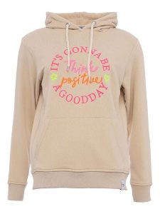 Zwillingsherz Bluza "Delinda" w kolorze beżowym rozmiar: S/M. Brązowe bluzy Zwillingsherz, m, bez wzorów, z kapturem. Za 184,46 zł.