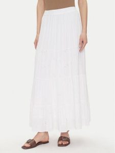 ONLY Spódnica maxi Chaira 15346834 Biały Regular Fit. Białe spódnice ONLY, m, bez wzorów, z wiskozy, maxi. Za 139,99 zł.