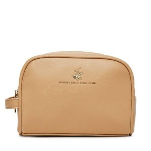 Kosmetyczka Beverly Hills Polo Club. Brązowe kosmetyczki Beverly Hills Polo Club, bez wzorów. Za 79,99 zł.