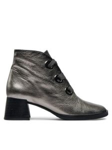 Hispanitas Trzewiki Menorca-I24 HI243635 Srebrny. Szare botki Hispanitas, bez wzorów, ze skóry, bez obcasa, na słupku, bez zapięcia. Za 529,99 zł.