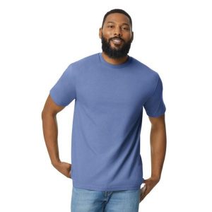 Koszulka Unisex Dla Dorosłych Softstyle Midweight. Fioletowe bluzki GILDAN, xl, bez wzorów, sportowe, bez kołnierzyka, bez ramiączek. Za 43,99 zł.