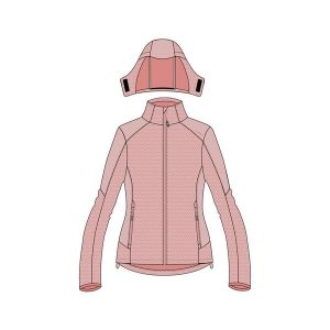 Damska kurtka z kapturem zapinana na zamek CMP. Czerwone kurtki CMP, bez wzorów, z softshellu, z kapturem. Za 403,50 zł.