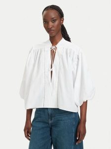BOSS Koszula C_Bales 50564545 Biały Relaxed Fit. Białe koszule Boss, bez wzorów, z bawełny, bez kołnierzyka, bez ramiączek. Za 481,99 zł.