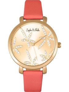 Sophie & Freda Zegarek kwarcowy "Key West" w kolorze złoto-koralowym rozmiar: onesize. Różowe, analogowe zegarki Sophie & Freda. Za 152,99 zł.