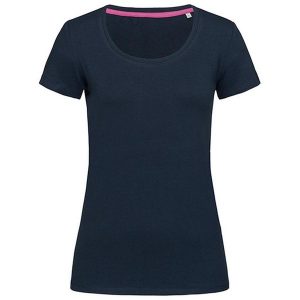 Damska Koszulka Z Okrągłym Dekoltem Claire. Niebieskie bluzki STEDMAN, xl, bez wzorów, sportowe, bez kołnierzyka, bez ramiączek. Za 57,99 zł.