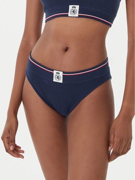Tommy Hilfiger Figi klasyczne UW0UW06064 Granatowy. Niebieskie figi TOMMY HILFIGER, bez wzorów, z bawełny. Za 99,99 zł.