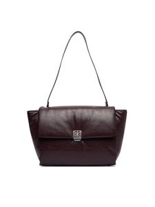 Calvin Klein Torebka Emblem Hw Padded Satchel LV04F3615G Bordowy. Czerwone torebki klasyczne Calvin Klein, bez wzorów, ze skóry, bez dodatków. Za 649,99 zł.