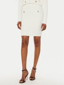 Marciano Guess Spódnica ołówkowa 4BGD01 5661Z Biały Slim Fit. Białe spódnice Marciano Guess, xs, z aplikacjami, z syntetyku. Za 289,99 zł.