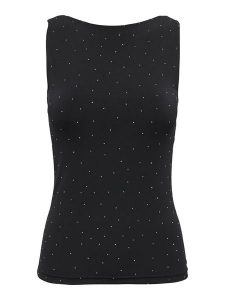 ONLY Top w kolorze czarnym rozmiar: S. Czarne topy ONLY, s, bez wzorów, bez kołnierzyka, bez ramiączek. Za 69,42 zł.