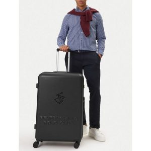 Walizka duża Beverly Hills Polo Club. Czarne walizki Beverly Hills Polo Club, bez wzorów, duże. Za 399,99 zł.