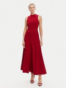 Guess Sukienka dzianinowa W5YK0S Z0241 Bordowy Regular Fit. Czerwone sukienki Guess, l, z aplikacjami, z dzianiny, bez kołnierzyka, bez ramiączek. Za 556,00 zł.