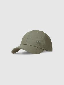 4F Czapka z daszkiem strapback uniseks - khaki XS/S. Brązowe czapki 4f, bez wzorów, z bawełny, sportowe. W wyprzedaży za 39,99 zł.
