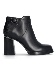 Liu Jo Skórzane botki w kolorze czarnym rozmiar: 38. Czarne botki Liu Jo, bez wzorów, bez obcasa, bez zapięcia. Za 546,48 zł.