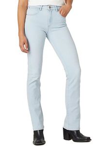 Wrangler Dżinsy "Bootcut Beach Bum" - Flare fit - w kolorze błękitnym rozmiar: W31/L32. Niebieskie jeansy Wrangler, z aplikacjami, z podwyższonym stanem. Za 166,49 zł.