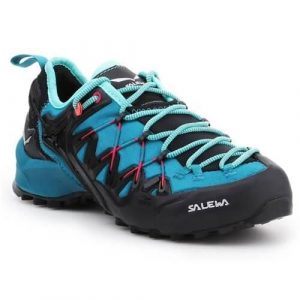 Buty trekkingowe damskie Salewa WS Wildfire Edge. Niebieskie buty trekkingowe Salewa, z materiału, bez zapięcia. Za 793,00 zł.