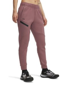 Under Armour Spodnie funkcyjne w kolorze szaroróżowym rozmiar: S. Różowe spodnie sportowe Under Armour, s, bez wzorów, z materiału, outdoorowe. Za 205,45 zł.