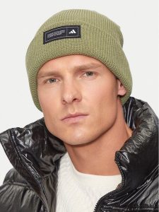 Adidas Czapka Essentials Cuffed Beanie IY5257 Zielony. Zielone czapki ADIDAS, bez wzorów, z bawełny. Za 89,99 zł.