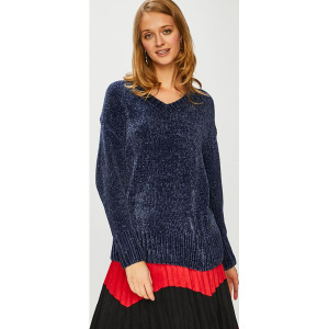 Broadway - Sweter. Brązowe swetry klasyczne marki Broadway, z dzianiny, z krótkim rękawem. W wyprzedaży za 89,90 zł.