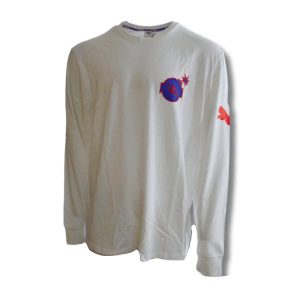 Koszulka PUMA x THE HUNDREDS Longsleeve T-shirt. Białe bluzki Puma, xl, bez wzorów, sportowe, bez kołnierzyka, bez ramiączek. Za 179,00 zł.