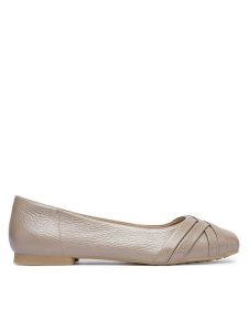 Caprice Baleriny 9-22102-46 Beżowy. Brązowe balerinki Caprice, bez wzorów, ze skóry, bez obcasa, bez zapięcia. Za 300,99 zł.