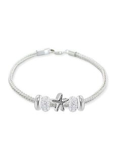 CHARM'S Srebrna bransoletka z charmsami rozmiar: onesize. Szare bransoletki CHARM'S, z cyrkonią, srebrne. Za 338,21 zł.