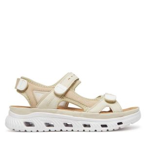 Sandały Rieker. Brązowe sandały Rieker, bez wzorów, bez obcasa, na płaskiej podeszwie, bez zapięcia. Za 359,99 zł.