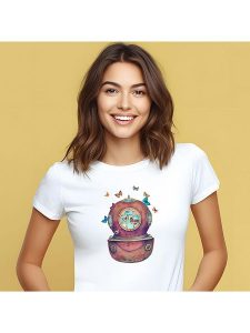 WOOOP Koszulka "Inner space square" w kolorze białym rozmiar: S. Białe bluzki Wooop, s, bez wzorów, bez kołnierzyka, bez ramiączek. Za 56,99 zł.