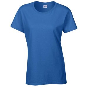 Damska Koszulka Z Grubej Bawełny. Niebieskie bluzki GILDAN, xl, bez wzorów, z bawełny, sportowe, bez kołnierzyka, bez ramiączek. Za 47,99 zł.