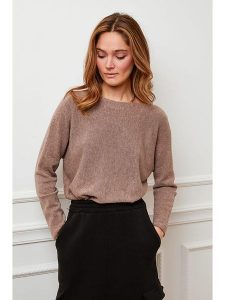 Joséfine Sweter "Jisele" w kolorze szarobrązowym rozmiar: S. Brązowe swetry oversize Joséfine, s, bez wzorów, bez ramiączek. Za 100,99 zł.