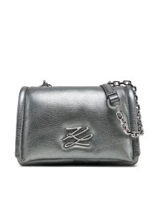 KARL LAGERFELD Torebka A1W30172 Srebrny. Szare torebki klasyczne KARL LAGERFELD, bez wzorów, ze skóry, bez dodatków. Za 699,99 zł.