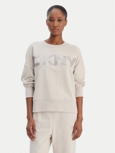 DKNY Sport Bluza DP6T1561 Beżowy Oversize. Brązowe bluzy DKNY Sport, xs, bez wzorów, z bawełny, bez kaptura. Za 309,99 zł.