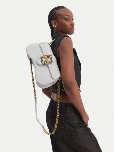 Just Cavalli Torebka 80RA4BA1 ZSA89 Szary. Szare torebki klasyczne Just Cavalli, bez wzorów, ze skóry, bez dodatków. Za 657,99 zł.